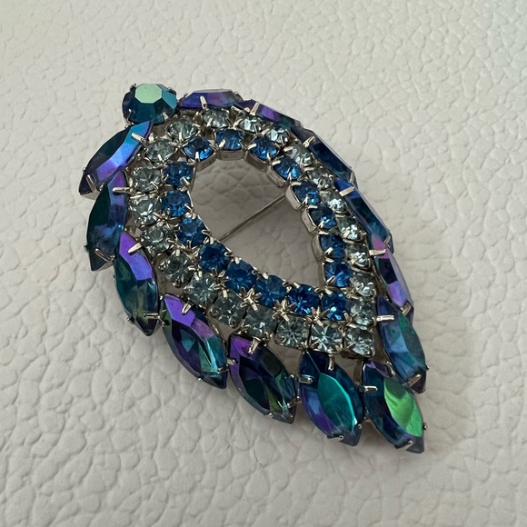 VNTG Sarah Coventry "Blue Lagoon" brooch - Picture 3 of 7